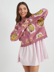 Skinnydip Pink The Simpsons Lisa Flower Knitted Cardigan - Image 2 of 4