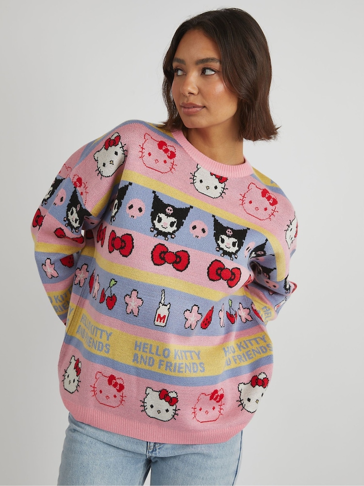 Skinnydip Hello Kitty Stripe Knitted Jumper - Image 1 of 4