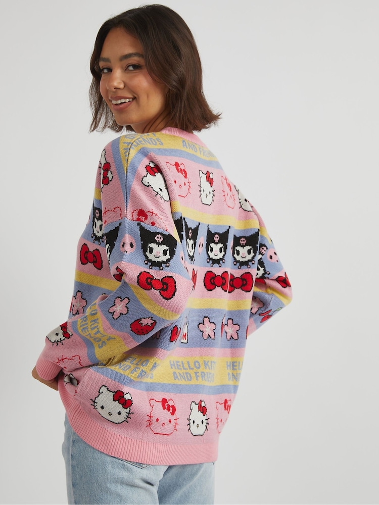 Skinnydip Hello Kitty Stripe Knitted Jumper - Image 2 of 4