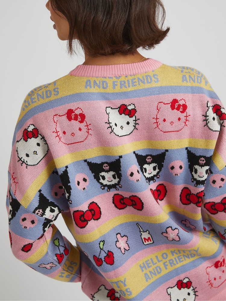 Skinnydip Hello Kitty Stripe Knitted Jumper - Image 4 of 4