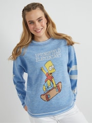 Skinnydip Blue The Simpsons Bart and Lisa Varsity Knitted Jumper - Image 2 of 4