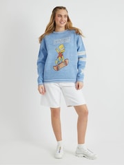 Skinnydip Blue The Simpsons Bart and Lisa Varsity Knitted Jumper - Image 4 of 4