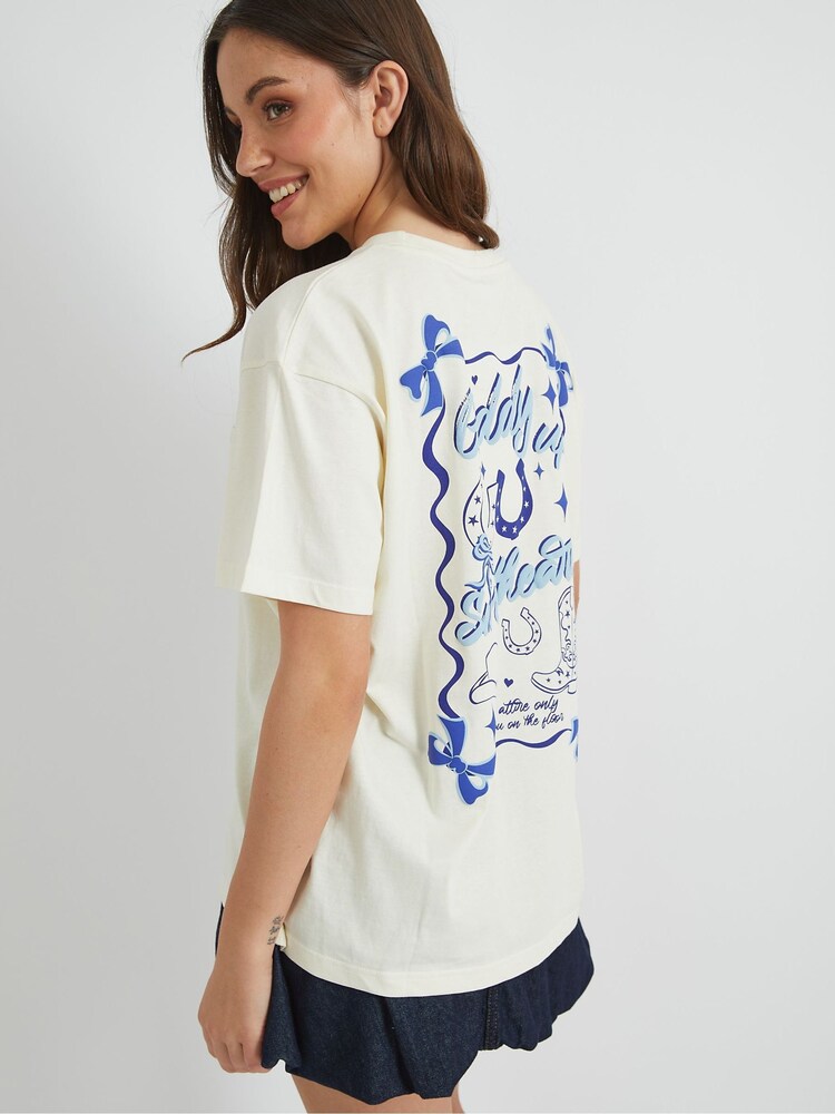 Skinnydip Nude Giddy Up Sweetheart T-Shirt - Image 3 of 4