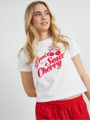 Skinnydip Don't Be A Sour Cherry Baby 100% Cotton T-Shirt - Imagen 4 de 4