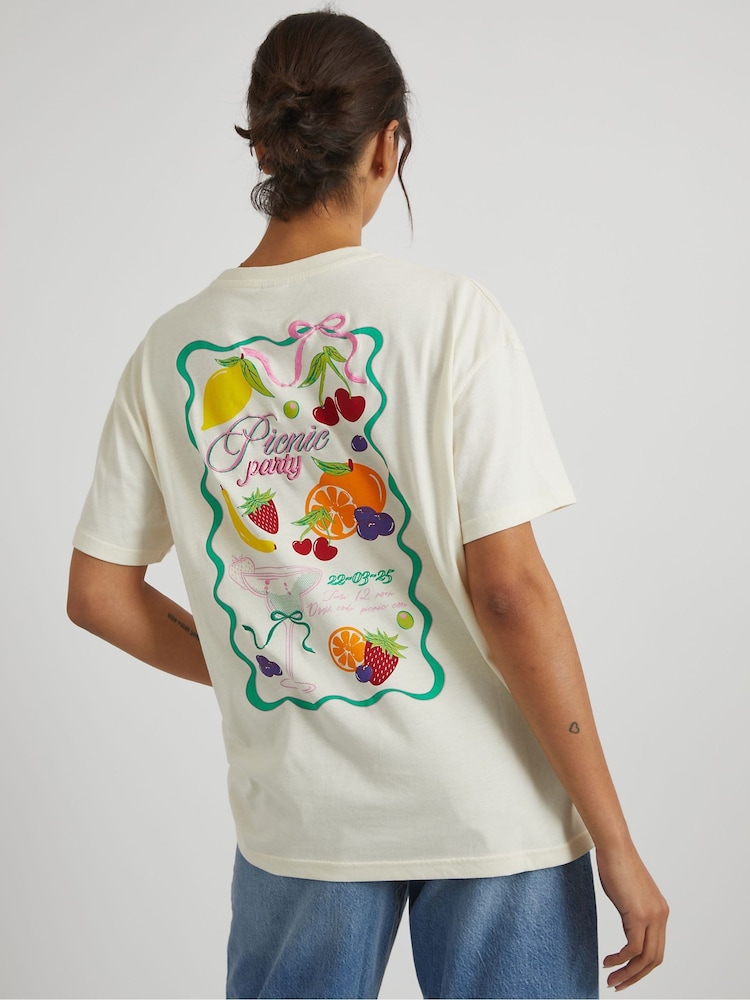 Skinnydip White Picnic Party T-Shirt - Image 1 of 6