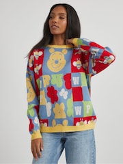 Skinnydip Yellow Disney Winnie The Pooh Knitted Jumper - Image 1 of 6