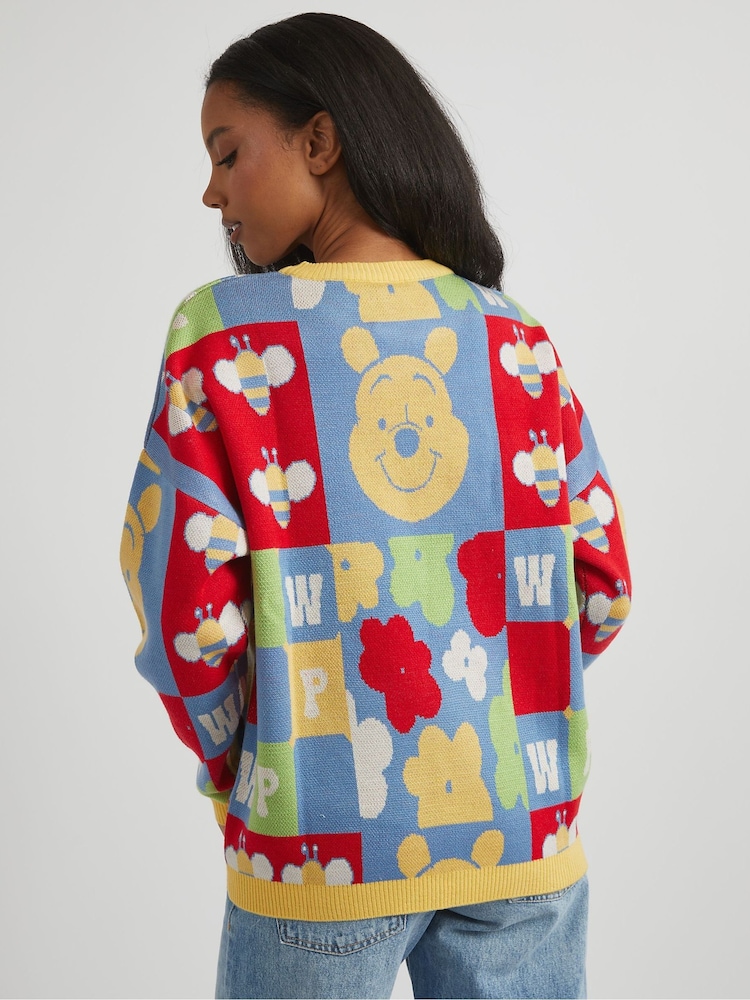 Skinnydip Yellow Disney Winnie The Pooh Knitted Jumper - Image 3 of 6