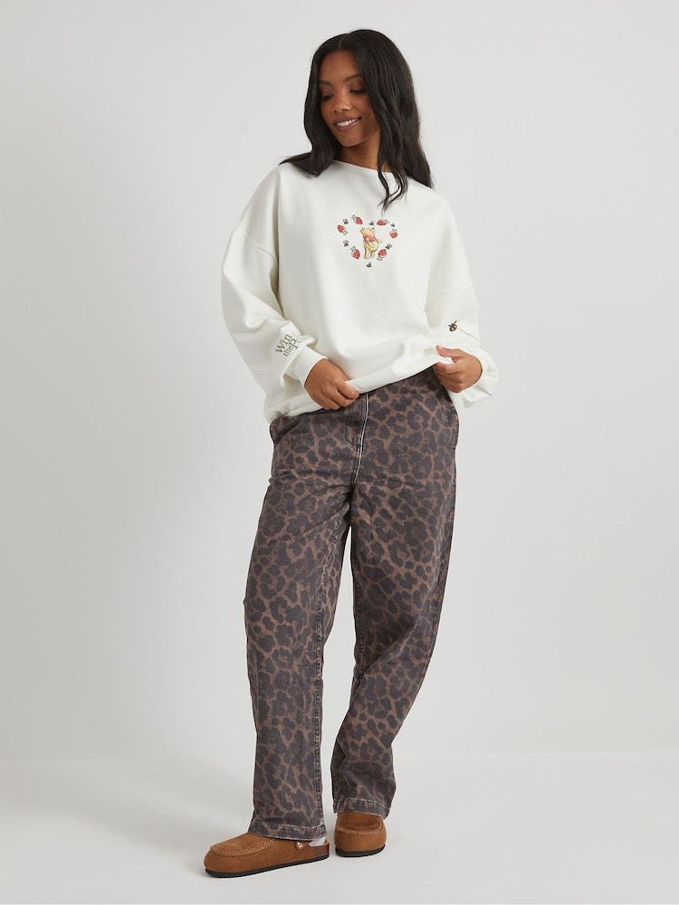 Skinnydip White Disney Winnie The Pooh Strawberry Sweatshirt - Image 1 of 5