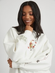 Skinnydip White Disney Winnie The Pooh Strawberry Sweatshirt - Image 4 of 5