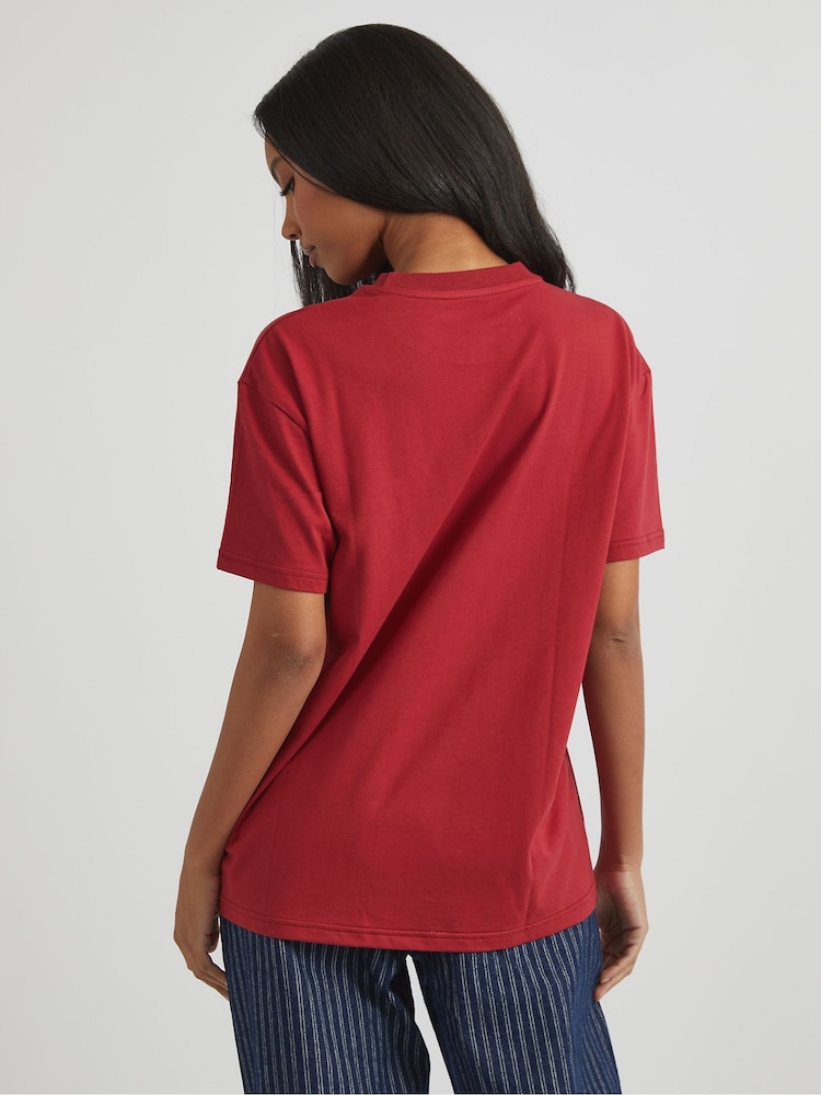 Skinnydip Red Mind Your Own Vibe T-Shirt - Image 3 of 4