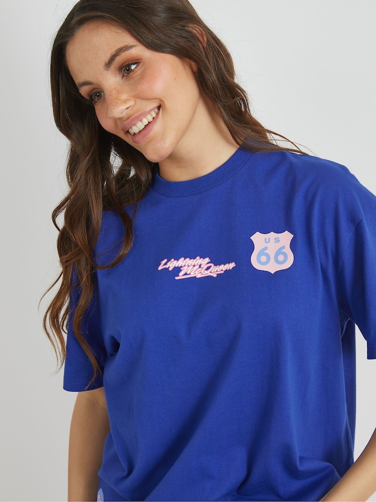 Skinnydip Blue Disney Cars Poster T-Shirt - Image 4 of 5