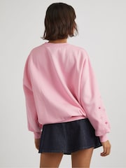 Skinnydip Pink Disney Embroidered Castle Sweatshirt - Image 2 of 4