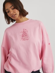 Skinnydip Pink Disney Embroidered Castle Sweatshirt - Image 3 of 4