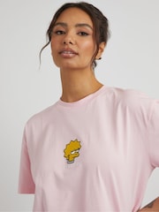 Skinnydip Pink The Simpsons Lisa Not in The Mood T-Shirt - Image 4 of 4