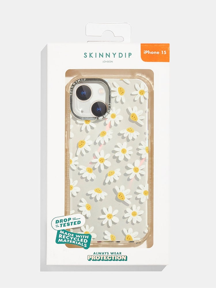 Skinnydip White/Yellow iPhone 16 Plus Case Bow Stripe - Image 4 of 4