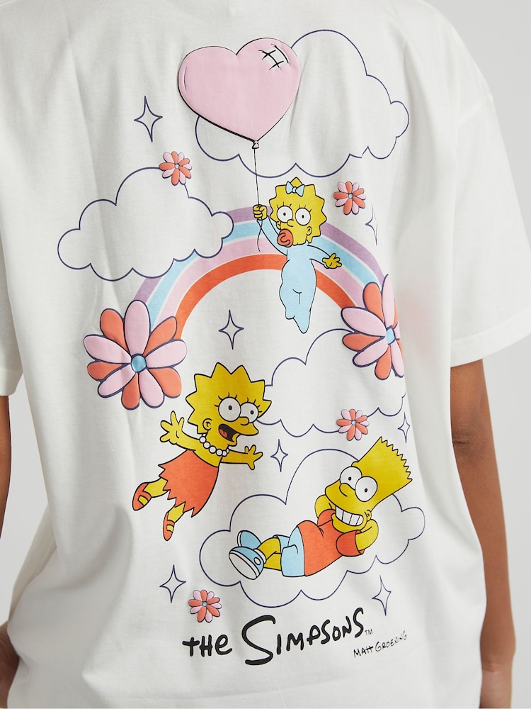 Skinnydip White The Simpsons Bart Lisa & Maggie Rainbow T-Shirt - Image 5 of 5 Skinnydip White The Simpsons Bart Lisa & Maggie Rainbow T-Shirt - Image 5 of 5