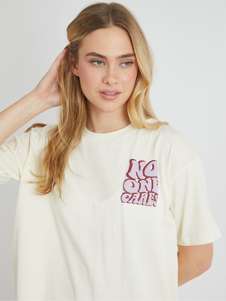 Skinnydip Nude No One Cares T-Shirt - Image 4 of 4