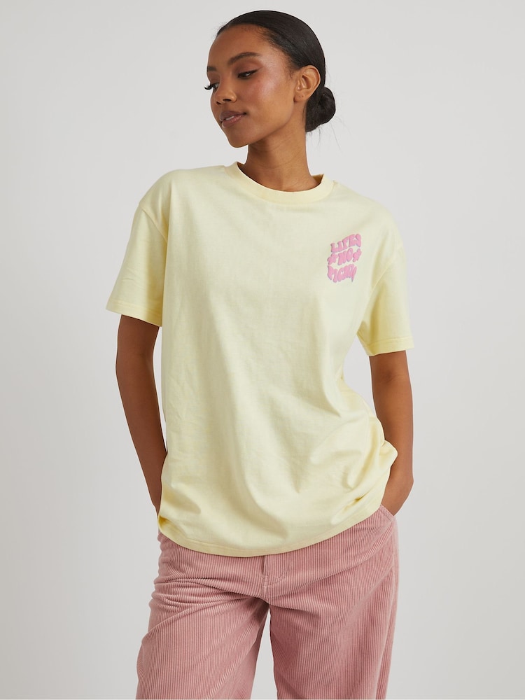 Skinnydip Yellow Lifes No Picnic T-Shirt - Image 3 of 5