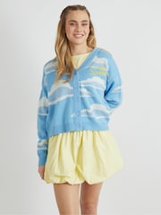Skinnydip Blue The Simpsons Cloud Knitted Cardigan - Image 1 of 4
