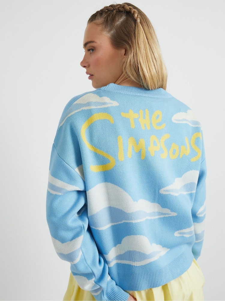 Skinnydip Blue The Simpsons Cloud Knitted Cardigan - Image 4 of 4 Skinnydip Blue The Simpsons Cloud Knitted Cardigan - Image 4 of 4