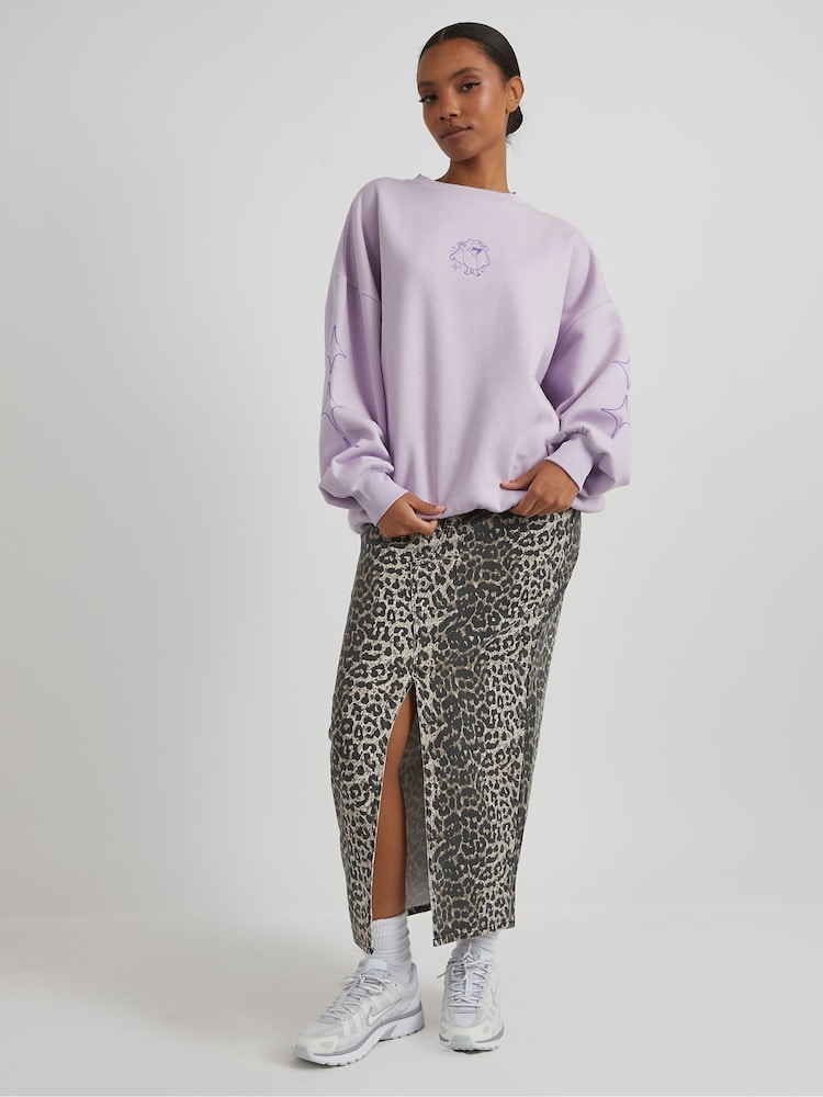 Skinnydip Purple The Simpsons Lizard Queen Sweatshirt - Image 1 of 4