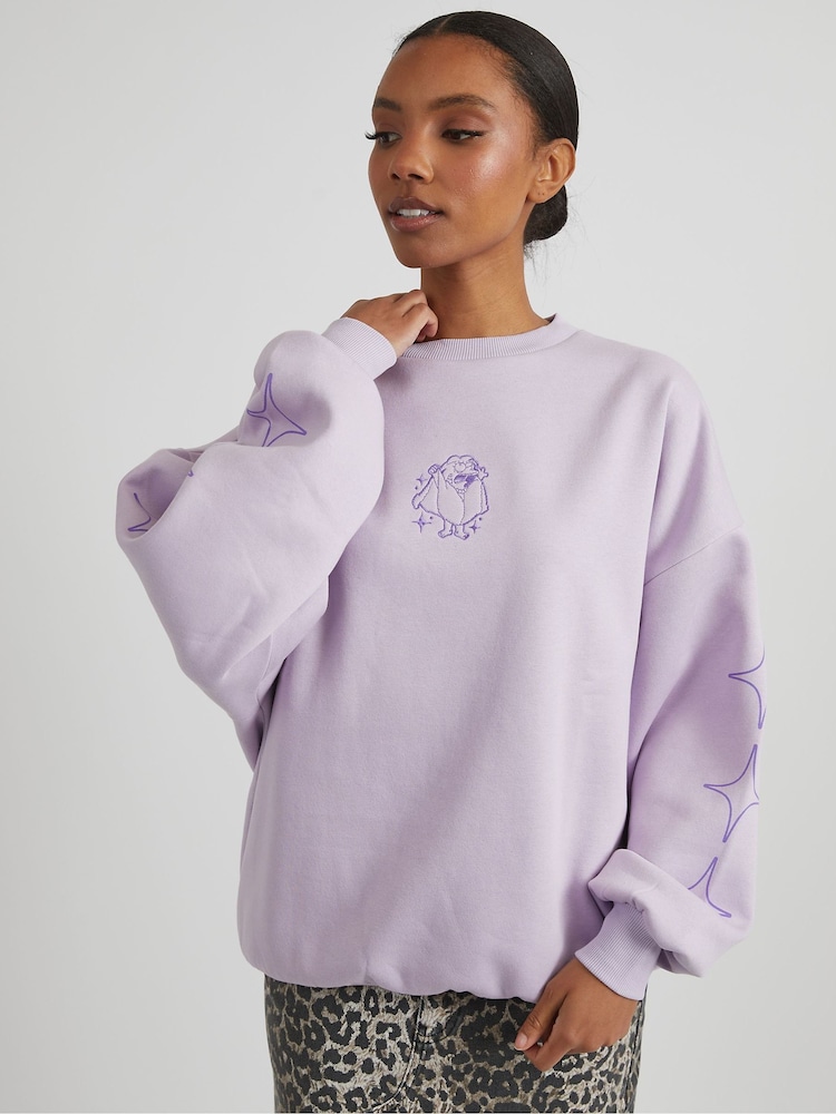 Skinnydip Purple The Simpsons Lizard Queen Sweatshirt - Image 2 of 4