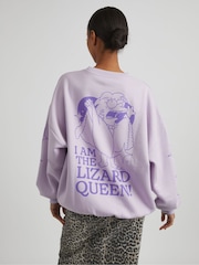 Skinnydip Purple The Simpsons Lizard Queen Sweatshirt - Image 4 of 4