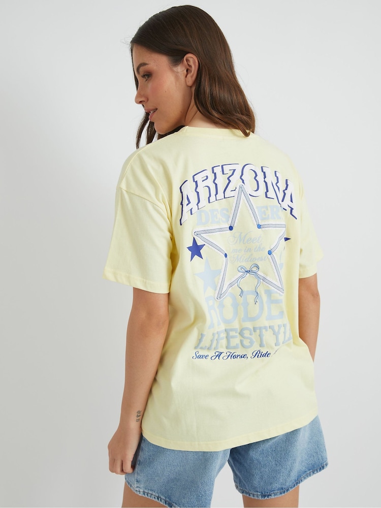 Skinnydip Yellow Rodeo Lifestyle T-Shirt - Image 3 of 4
