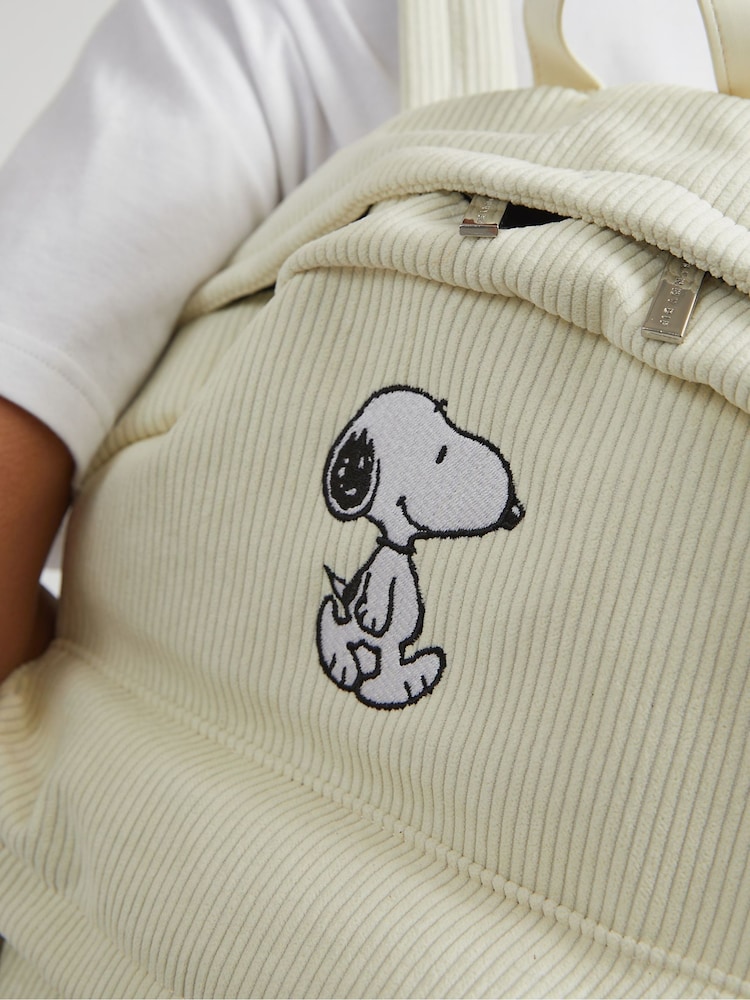 Skinnydip White Peanuts Snoopy Cord Backpack - Image 2 of 3