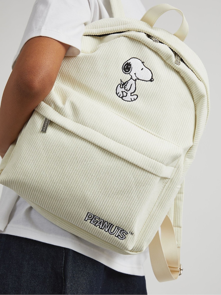 Skinnydip White Peanuts Snoopy Cord Backpack - Image 3 of 3