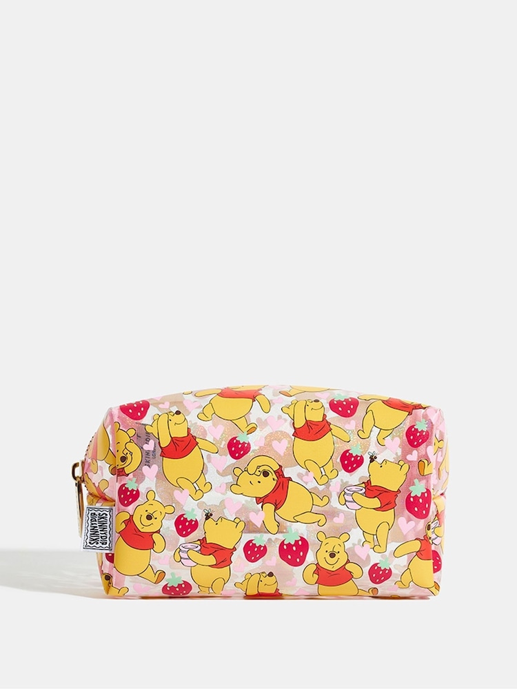 Skinnydip Pink Disney Winnie The Pooh Strawberry Make-Up Bag - Image 1 of 5