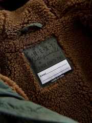 Khaki Green Borg Lined Quilted Coat (3mths-7yrs) - Image 6 of 6