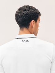 BOSS White Paddy Pro Tipped Collar Polo Shirt - Image 4 of 5