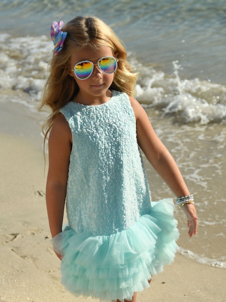 Angels Face Green Charleston Sequin/Tulle Dress - Image 1 of 3