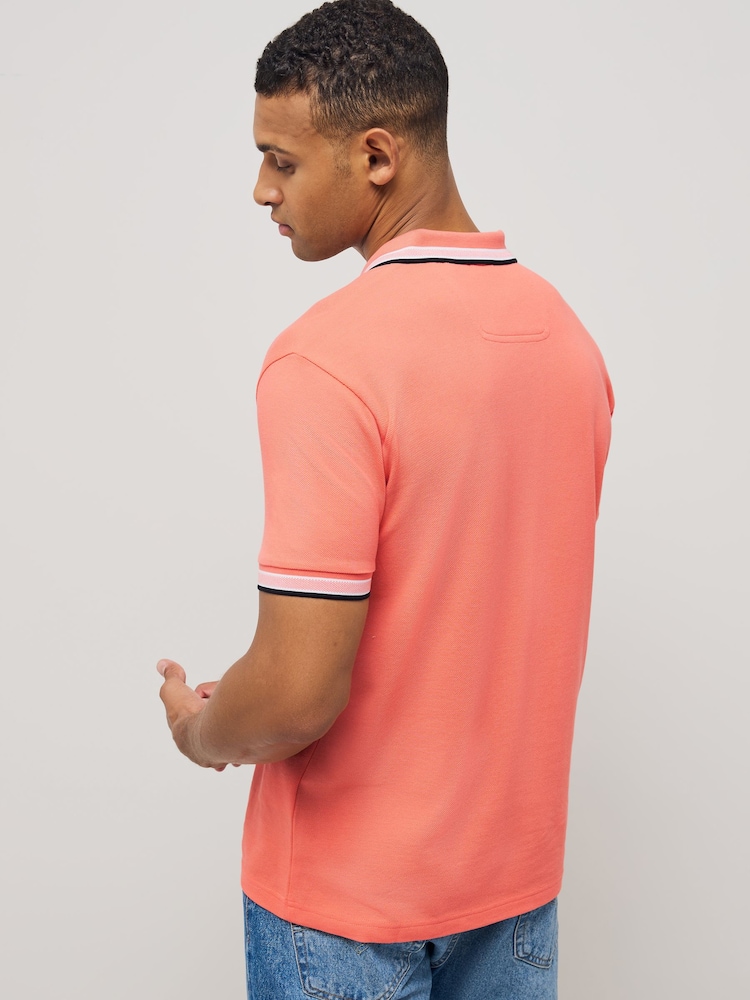 BOSS Orange Regular Fit Paddy Tipped Collar Polo Shirt - Image 2 of 5 BOSS Orange Regular Fit Paddy Tipped Collar Polo Shirt - Image 2 of 5