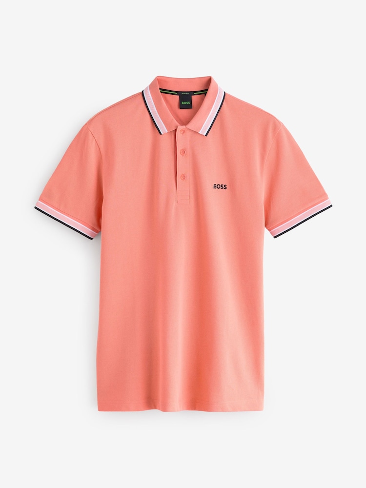 BOSS Orange Regular Fit Paddy Tipped Collar Polo Shirt - Image 5 of 5 BOSS Orange Regular Fit Paddy Tipped Collar Polo Shirt - Image 5 of 5
