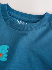 Blue Transport Diggers Long Sleeve Appliqué T-Shirt (3mths-7yrs) - Image 3 of 6