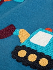 Blue Transport Diggers Long Sleeve Appliqué T-Shirt (3mths-7yrs) - Image 4 of 6