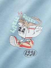 Blue Noodle Up Long Sleeve Back Print T-Shirt (3mths-7yrs) - Image 3 of 4