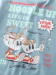 Blue Noodle Up Long Sleeve Back Print T-Shirt (3mths-7yrs) - Image 4 of 4