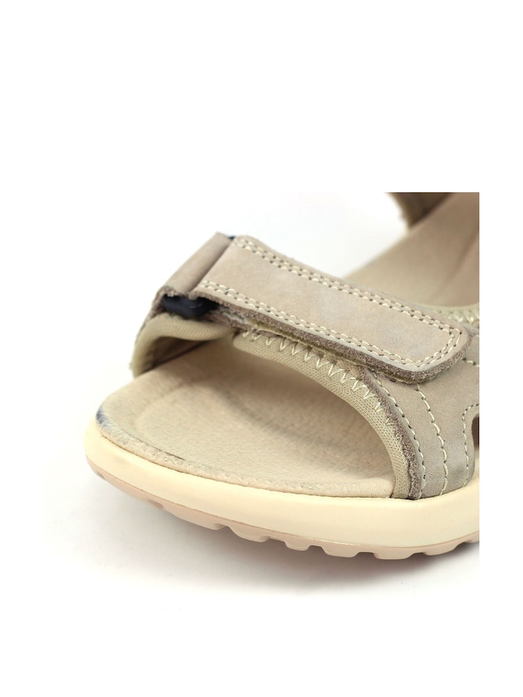 Lunar Cream LD Riviera Beige Leather Sandals - Image 6 of 6
