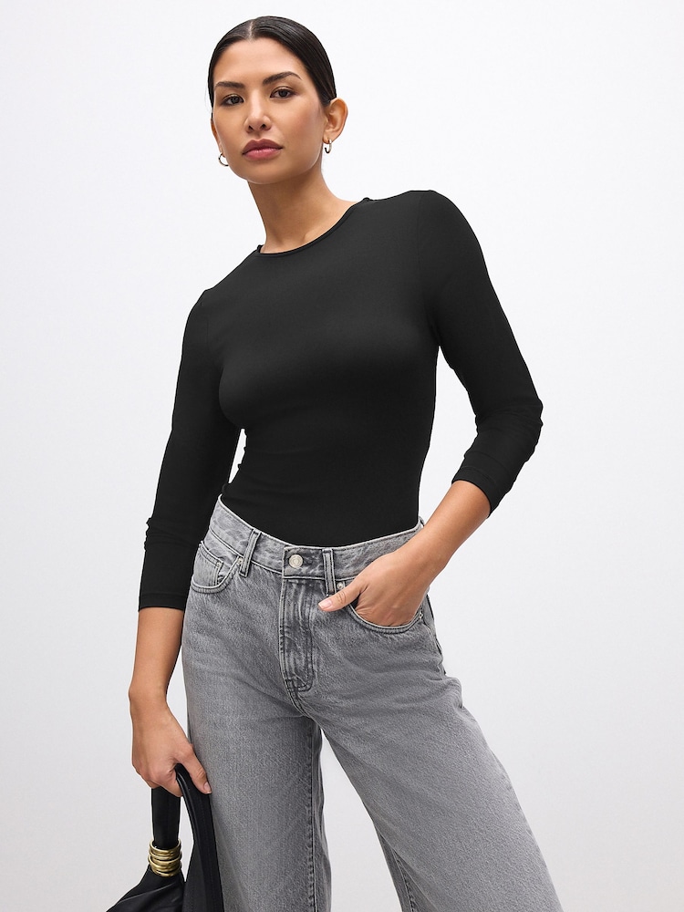 Long Sleeve Black/Ecru/Berry Soft Touch Polyamide Long Sleeve Top 3 Pack - Image 2 of 5