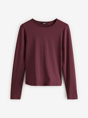 Long Sleeve Black/Ecru/Berry Soft Touch Polyamide Long Sleeve Top 3 Pack - Image 4 of 5