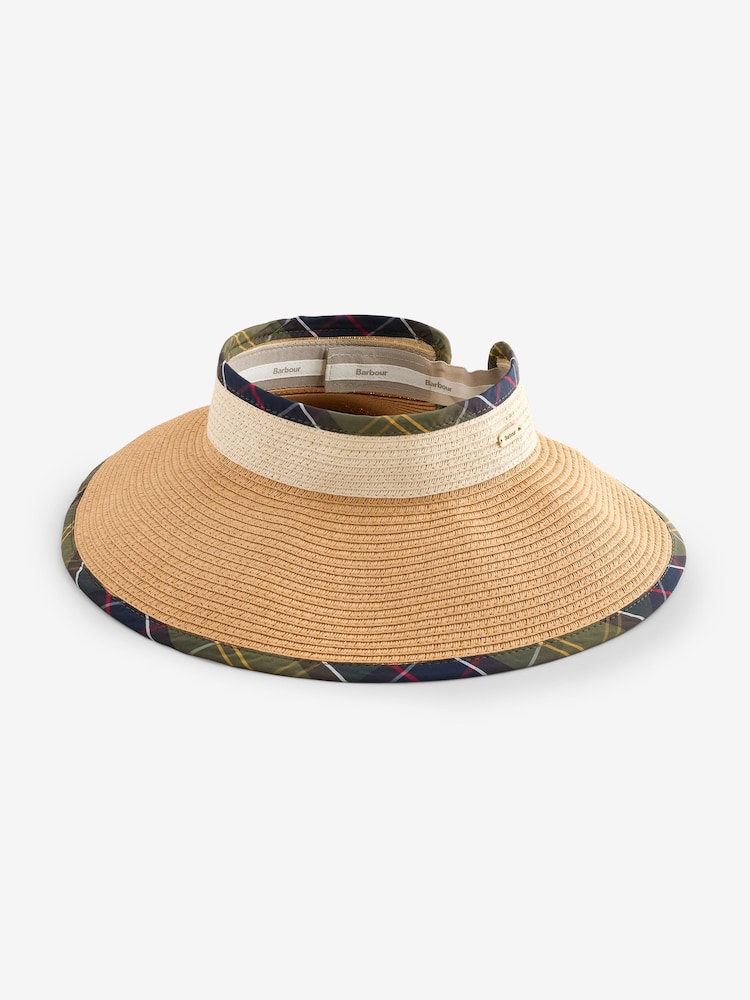 Barbour® Natural Elsdon Crochet Packable 100% Cotton Visor - Image 1 of 1