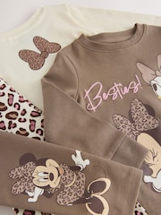 Ecru/Brown Minnie Mouse Snuggle Pyjamas 2 Pack (9mths-12yrs) - Image 10 of 10