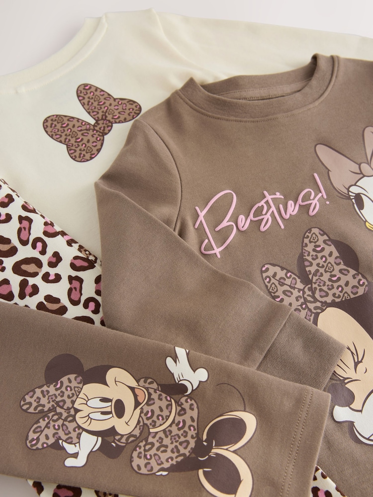 Ecru/Brown Minnie Mouse Snuggle Pyjamas 2 Pack (9mths-12yrs) - Image 10 of 10
