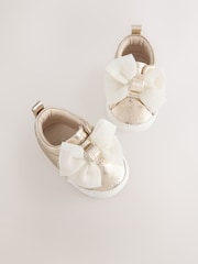 Baker by Ted Baker Baby Girls Organza Bow Padders Trainers - Image 5 of 6