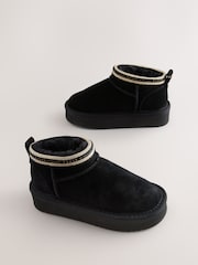 Baker by Ted Baker Girls Cosy Suede Slipper Boots - Image 1 of 5