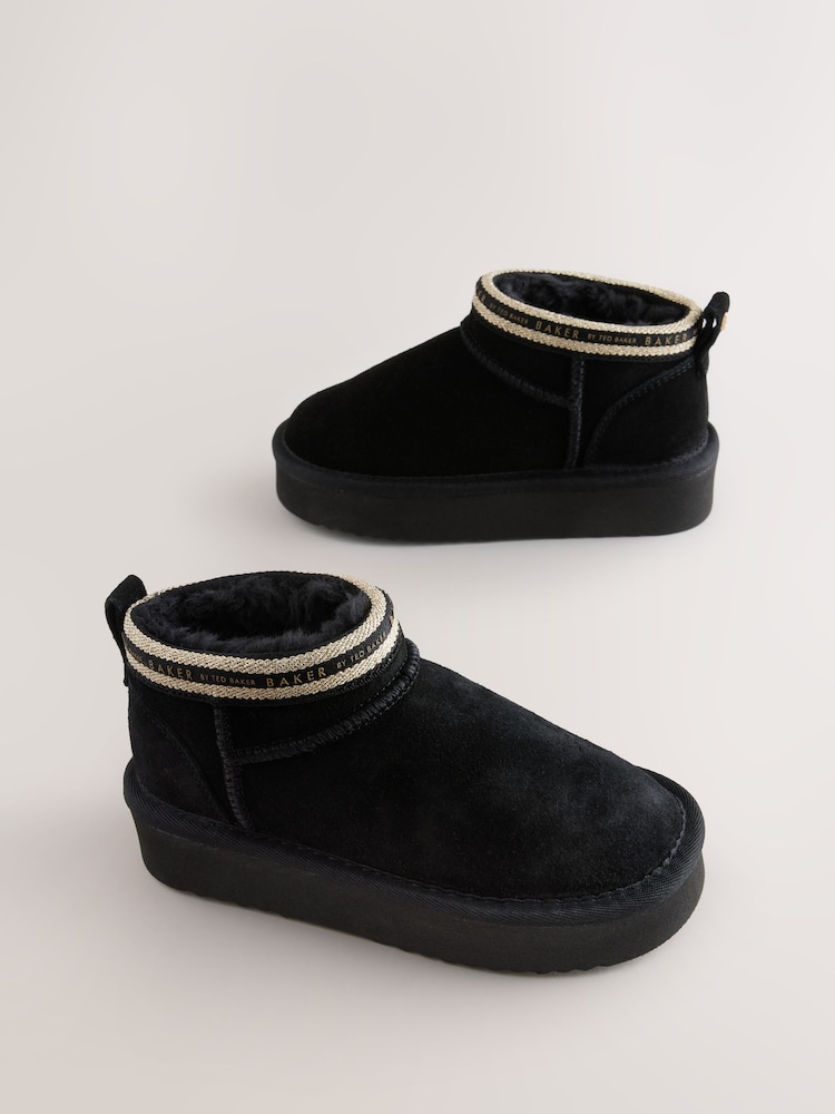 Baker by Ted Baker Girls Cosy Suede Slipper Boots - Image 1 of 5