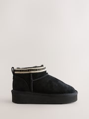 Baker by Ted Baker Girls Cosy Suede Slipper Boots - Image 2 of 5